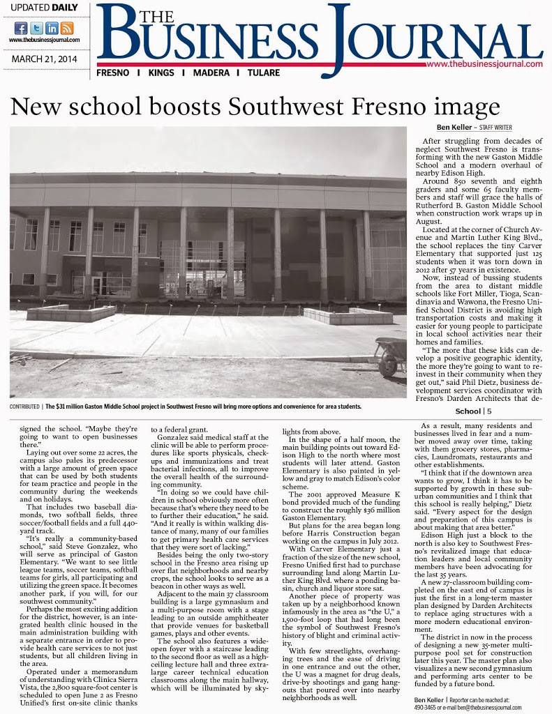 Gaston in The Business Journal